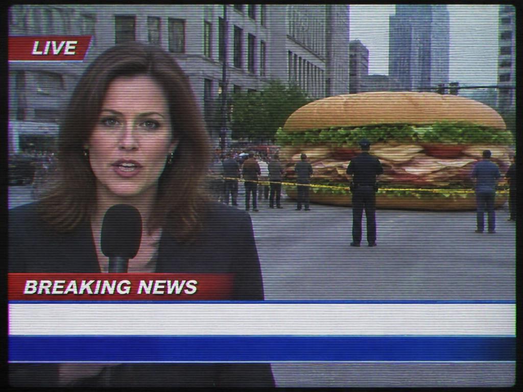 news report about a giant sandwich